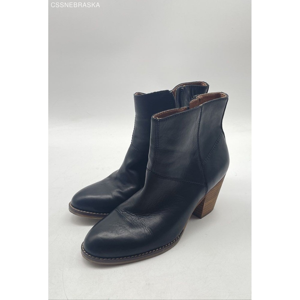 HOUSE OF HARLOW 1960 Black LEATHER HIGH‎ HEEL ANKLE BOOTS LILLY - Size 8.5 M